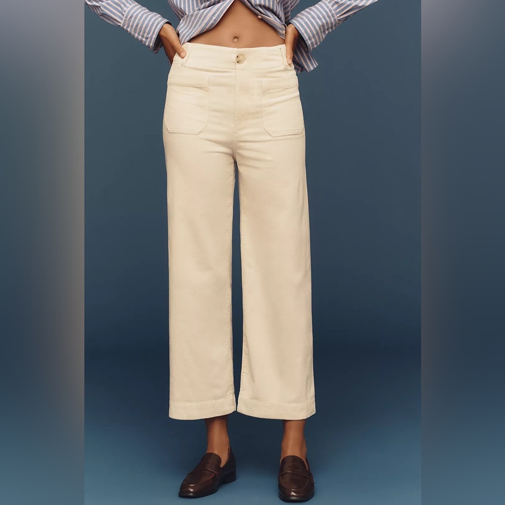 New with tags! The Colette Corduroy Crop Wide-Leg Pants by Maeve Size 30